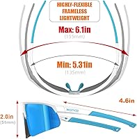 Vista 4 de Q217 HD Gafas de sol polarizadas para mujeres y hombres, ciclismo, correr, pesca, senderismo, golf, béisbol, voleibol, deportes al aire libre