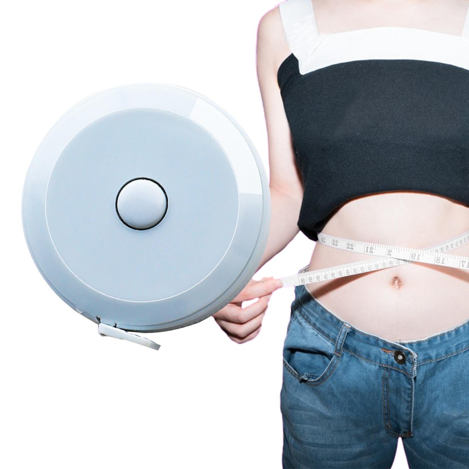 Cinta métrica métrica de 2 m, cinta de costura, cinta métrica retráctil, medición de cinta de tamaño, doble escala métrica, regla flexible y retráctil, cinta métrica digital para mujer