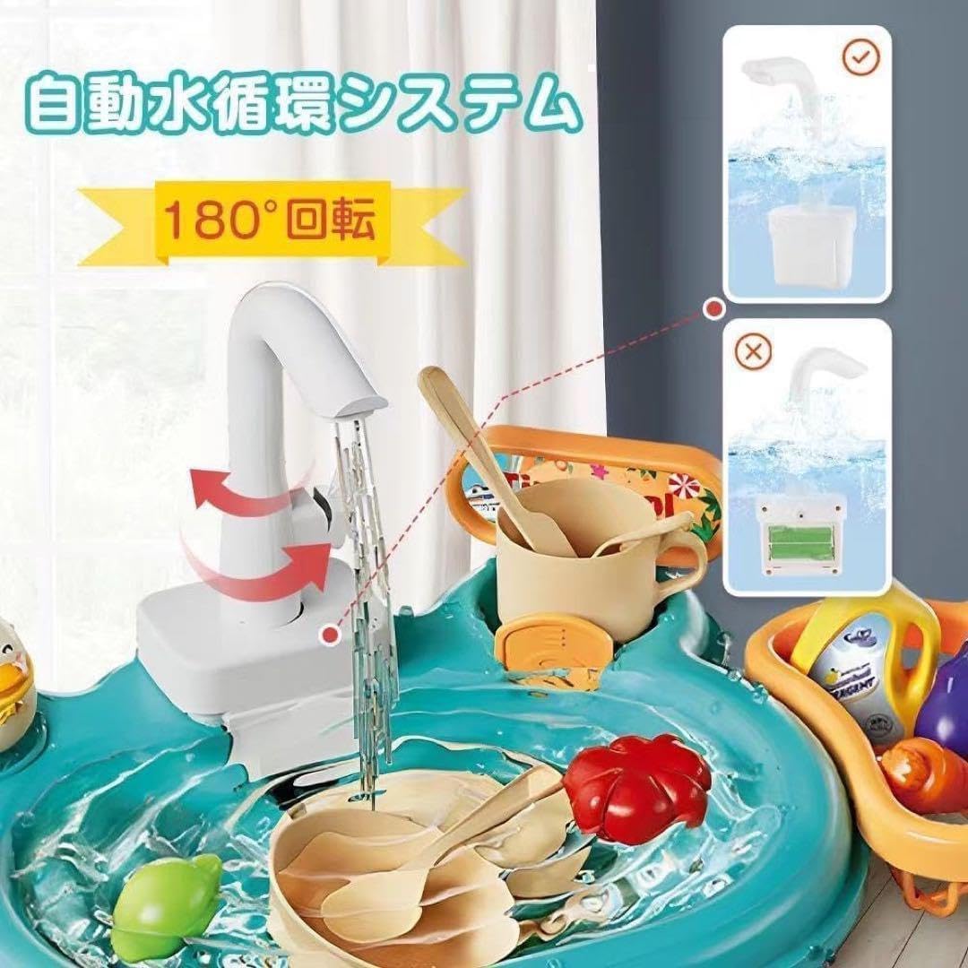 まごとセット キッチンセット 食器洗い機 水遊び 流水プール付き