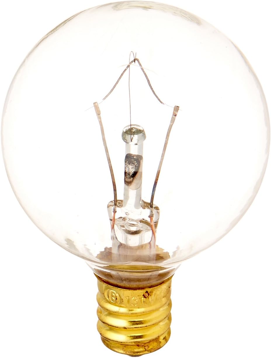 Bulbrite Incandescent G12 Candelabra Screw Base (E12) Light Bulb, 25 Watt, Clear