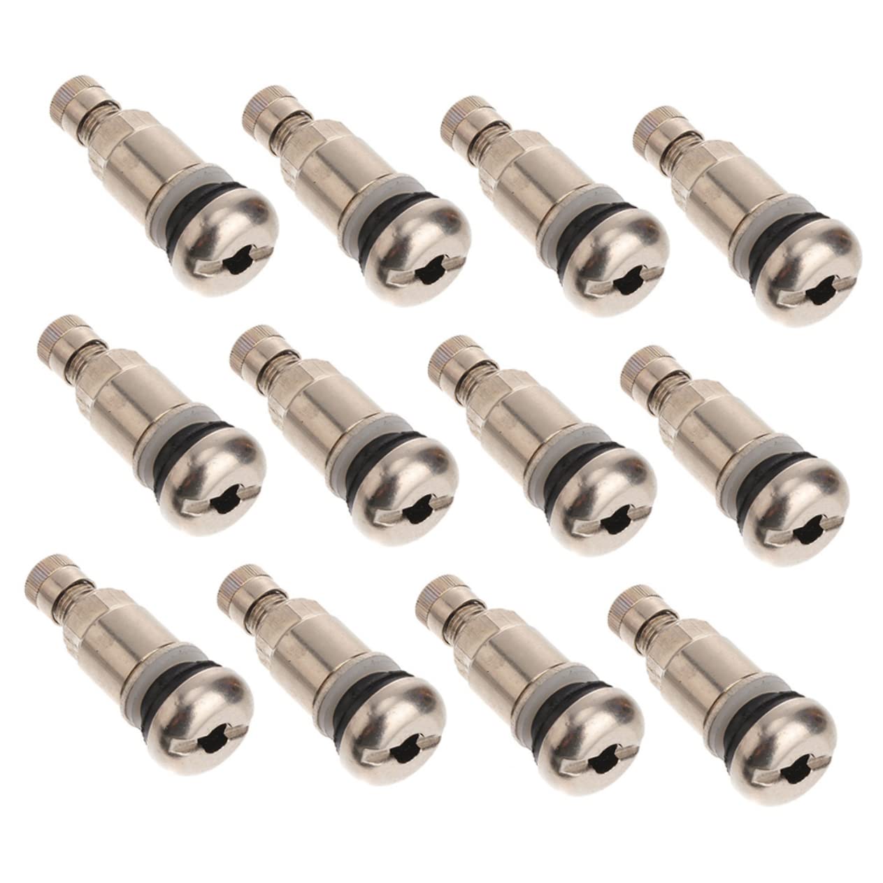 Bouchons de Valve pour Pneus de Voiture en Acier Inoxydable 12 Pièces