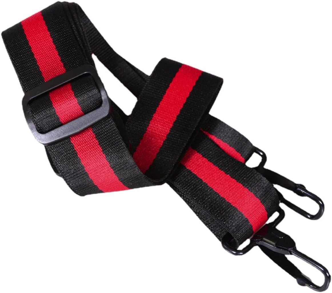 Ipetboom Adjustable African Drum Strap with Metal Hooks Cotton Stripe Drum Belt Replacement for Djembe Musical Instrument Accessory Shoulder Sling for Marching and Performance