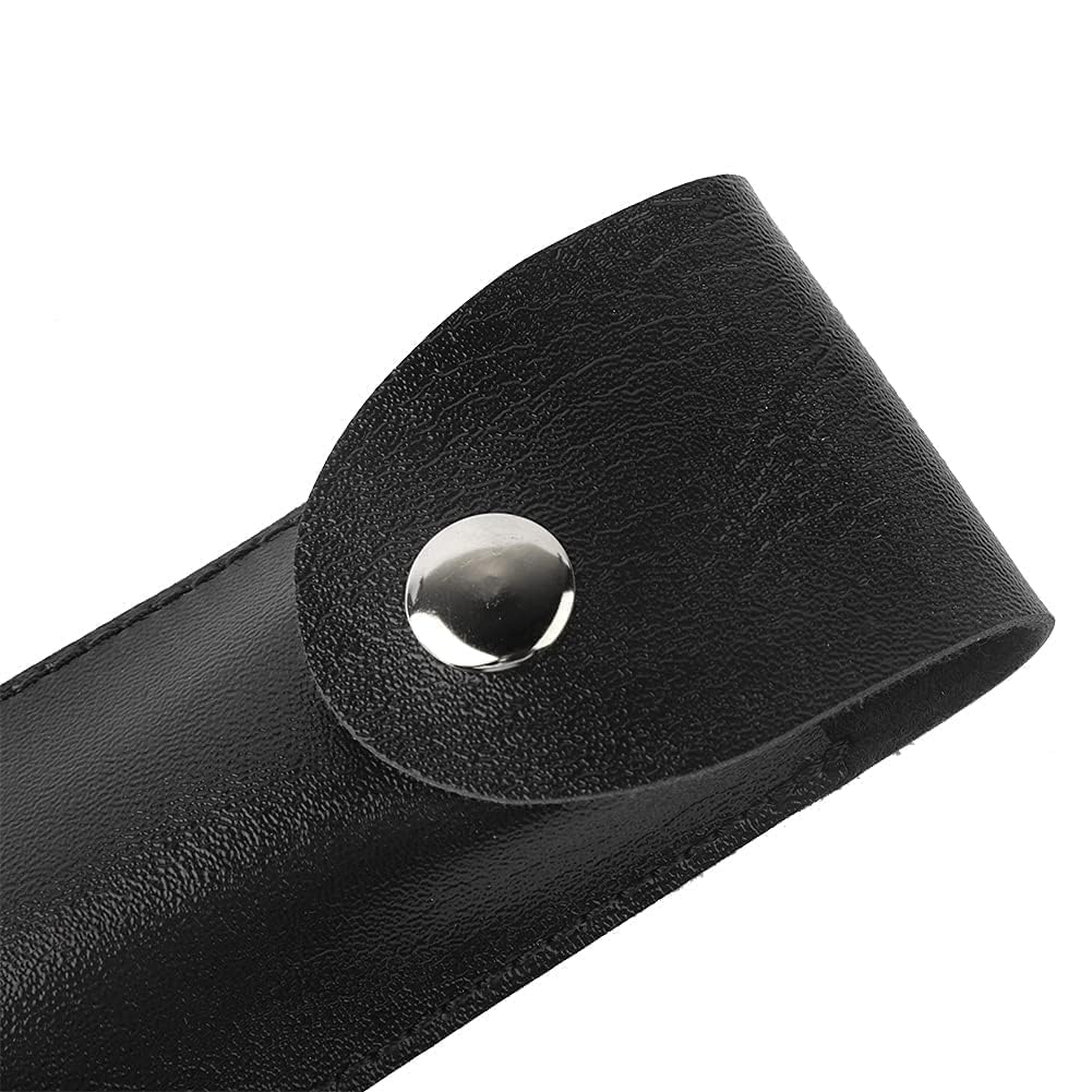Apribottiglie in pelle, custodia per coltello da vino in pelle Cavatappi piccola borsa in pelle Nuova fondina per apribottiglie in PU 5,9 × 2,0 pollici (Nero)