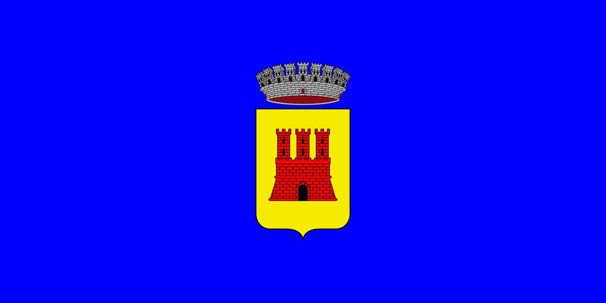 Drapeau Large Muggia haut de gamme avec finitions de prestige pour collectionneurs