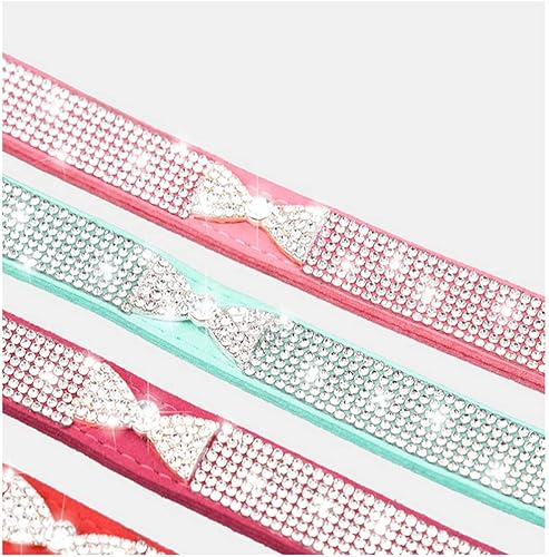 Miniatura 6 de Collares de perro para perros medianos hembras, collar de perro con diamantes de imitación, bonito collar con purpurina para mascotas XXS Xs, S, M,