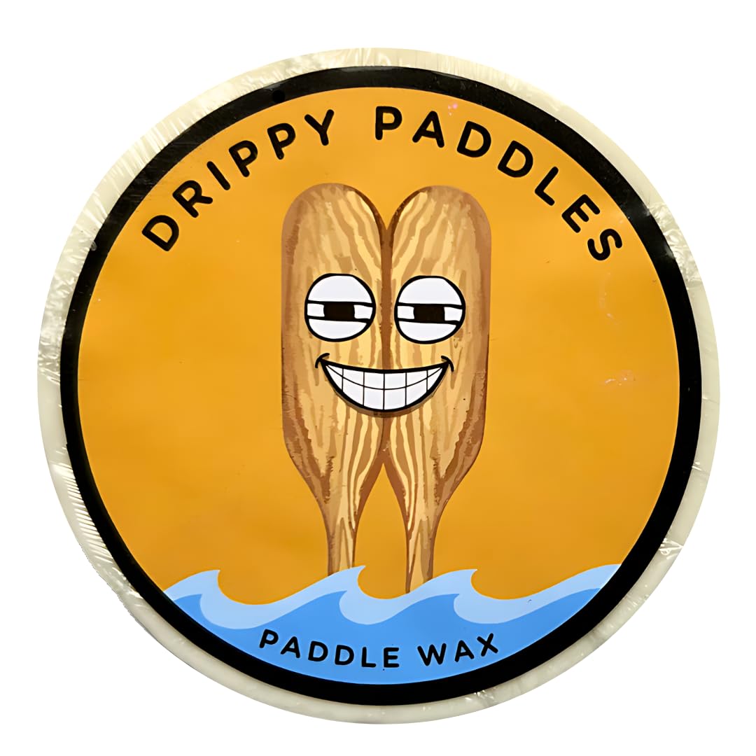 Drippy Paddles Paddle Wax – Hydrophobic Wax for Kayaks, Canoes & Paddleboards – Reduces Paddle Drips, Improves Paddle Grip, & Prevents Slips – Made with Beeswax & Resin