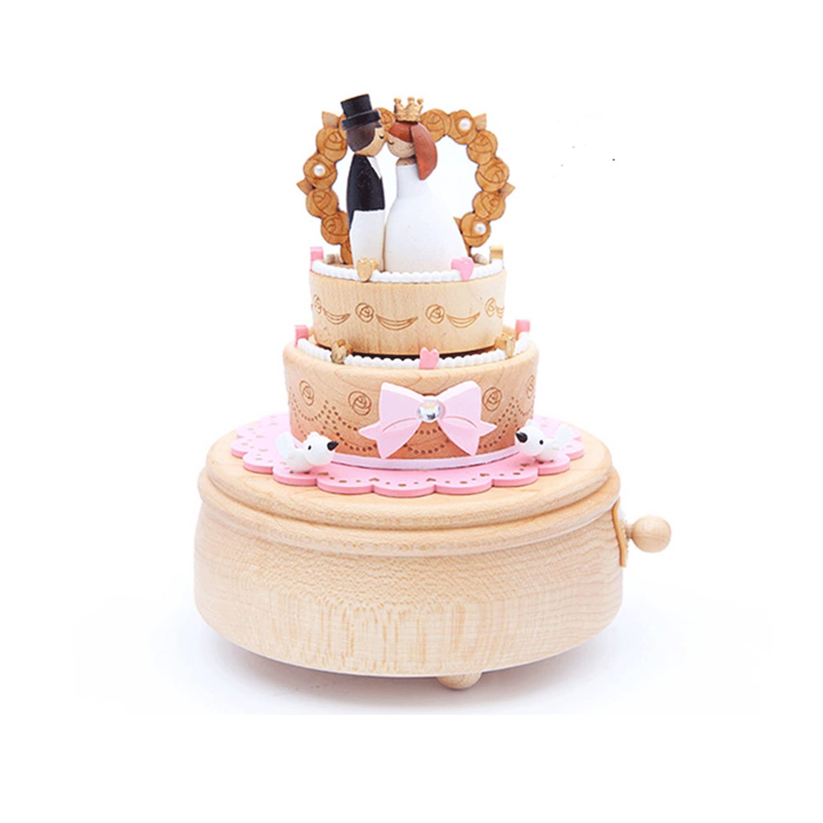 Carillon, per Ragazze Donne Regali della scatola di musica della torta nuziale di nozze for le donne e le ragazze Regali di nozze dei regali di matrimonio Tre-Tiers Box di musica per Compleanno Natale