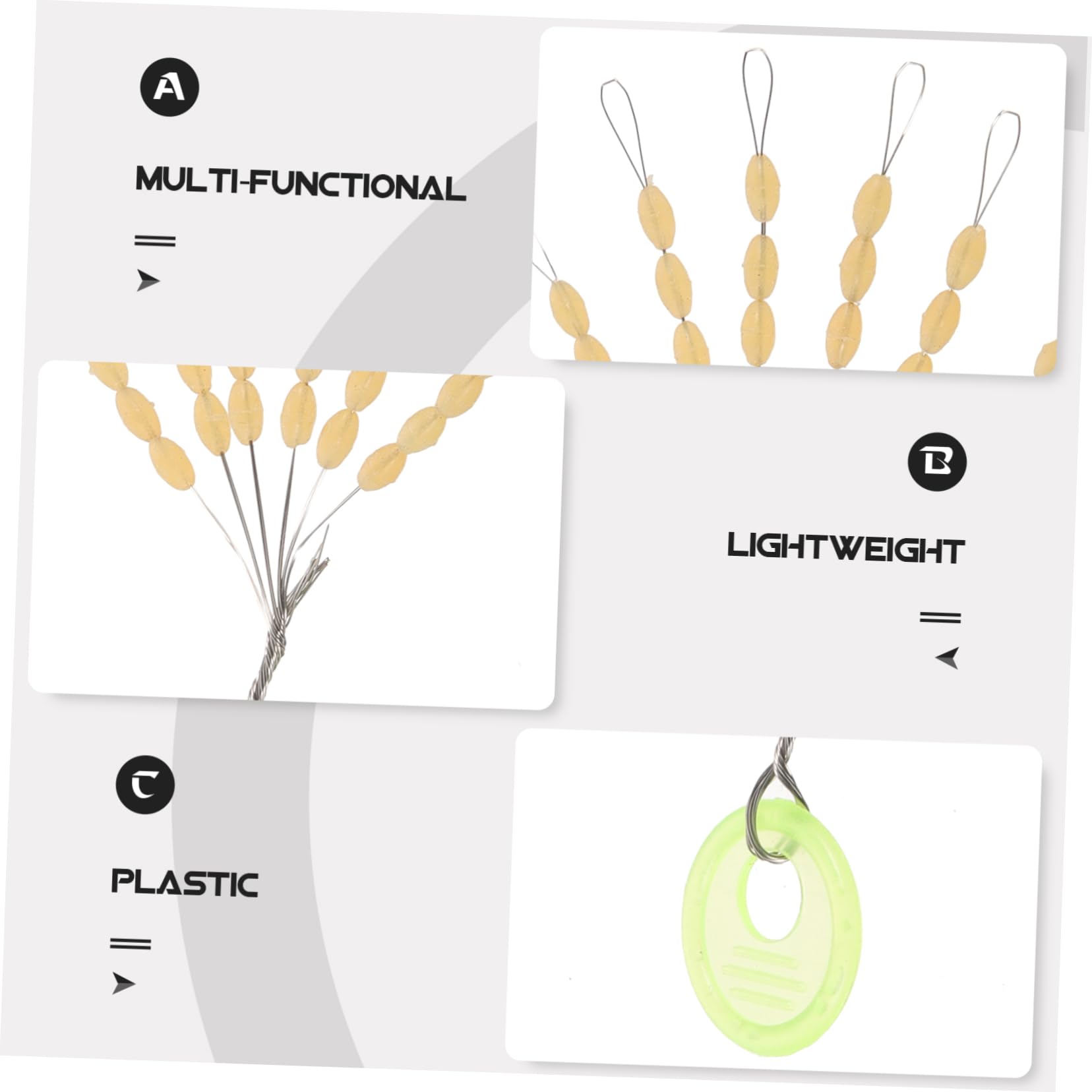ibasenice Accessoires Flottants Matériel De Pêche Bouchon Pêche À Flotteur De Pêche Arrêts De Ligne De Pêche Arrêt De Perles De Ligne De Pêche Métal
