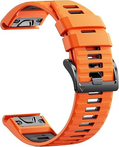 Miniatura 13 de Correas de reloj Quickfit de 22 mm para Garmin Fenix 8 47 mm/7/6/5, bandas deportivas de silicona compatibles con Garmin Fenix 8 Pro 47 mm/7 Pro/6