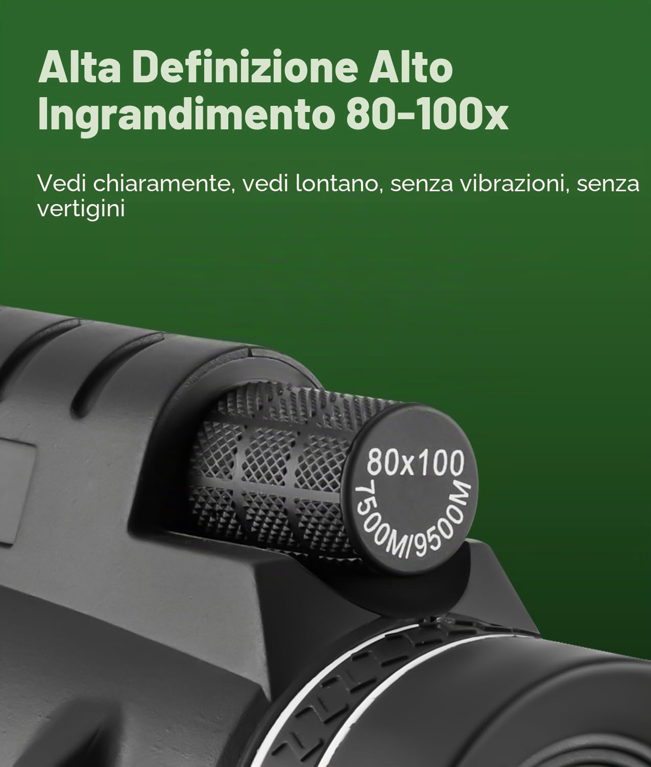 PAHTTO Monoculare 80x100 Zoom, telescopio monoculare con supporto per smartphone e treppiede estensibile, telescopio monoculare impermeabile per birdwatching, caccia, viaggi e concerti sportivi