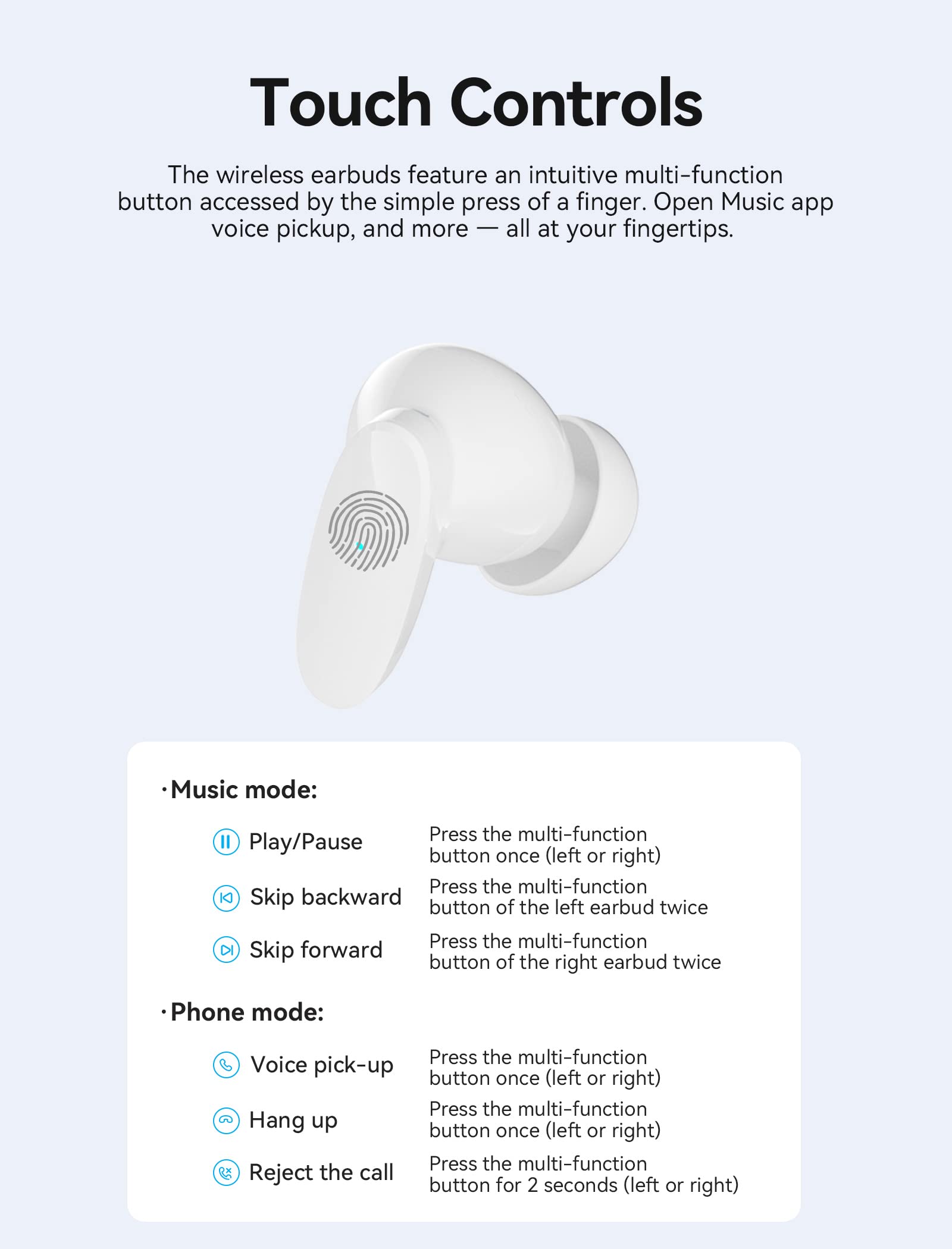 VENTION TWS True Wireless Auriculares Inalámbricos In-Ear con micrófono Integrado Bluetooth 5.3 Sonido HiFi y Toque Inteligente, Incluye Estuche de Carga y Micrófono Integrado para iOS Android Azul