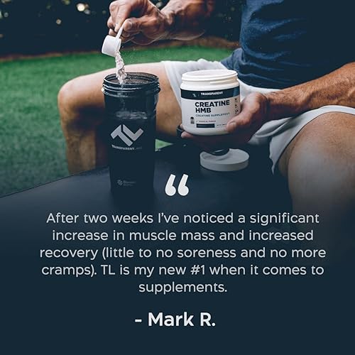 Miniatura 5 de Transparent Labs Creatine HMB - Monohidrato de creatina en polvo con HMB para crecimiento muscular, mayor fuerza, mayor producción de energía y
