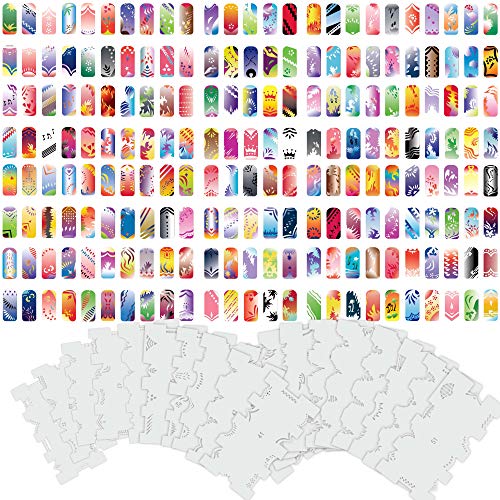 Custom Body Art Airbrush Nail Stencils - Design Series Set # 3 Includes 20 Individual Nail Templates With 12 Designs Each For A Total Of 240 Designs Of Series #3 #TOP10