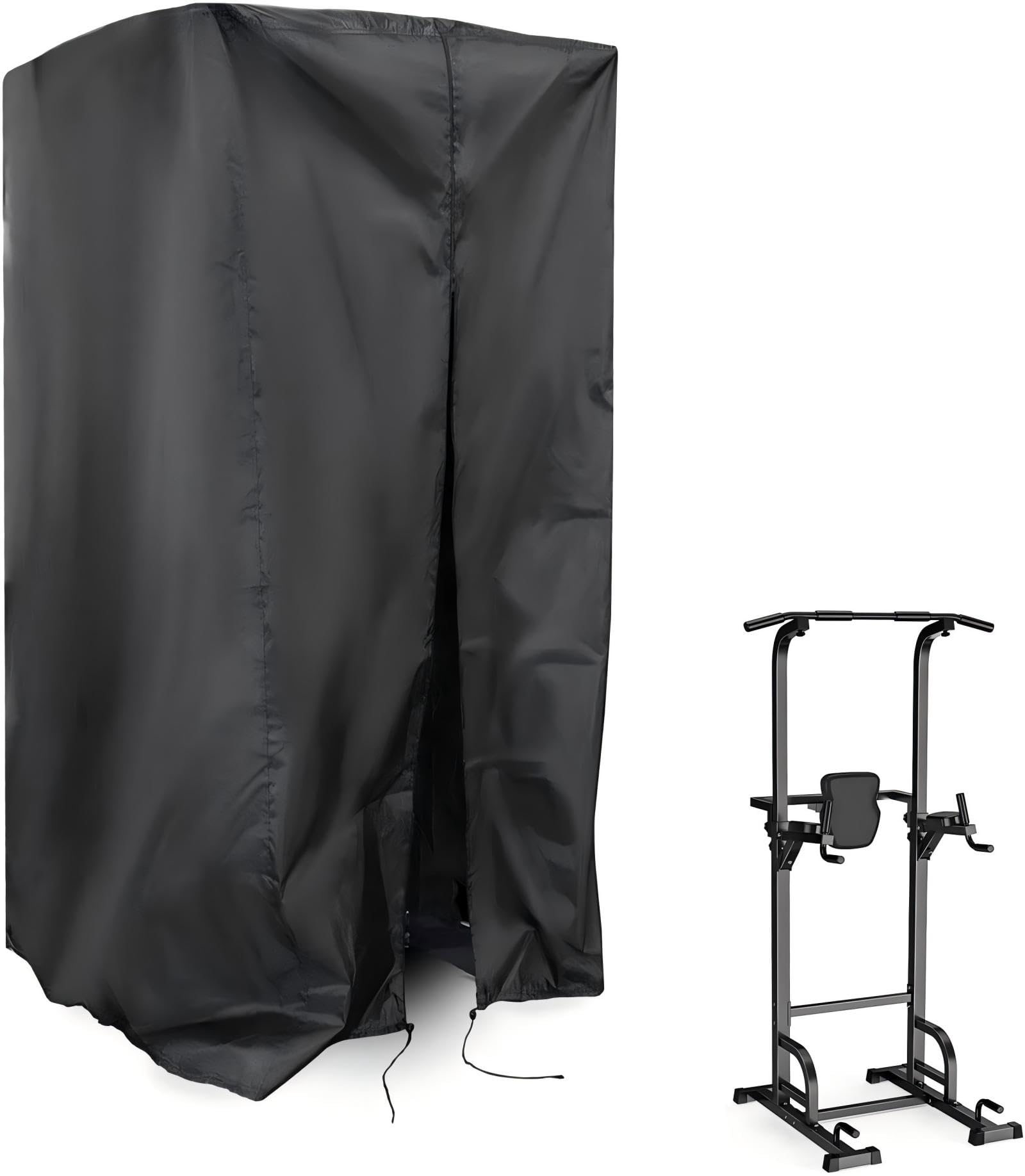 Onlyme Pull Up Bar Station Cover, Dip Station Cover for Home Gym, Dustproof Waterproof Protective for Dip Bars and Gym equipment Indoor Outdoor, 102x107x224cm โ image 1