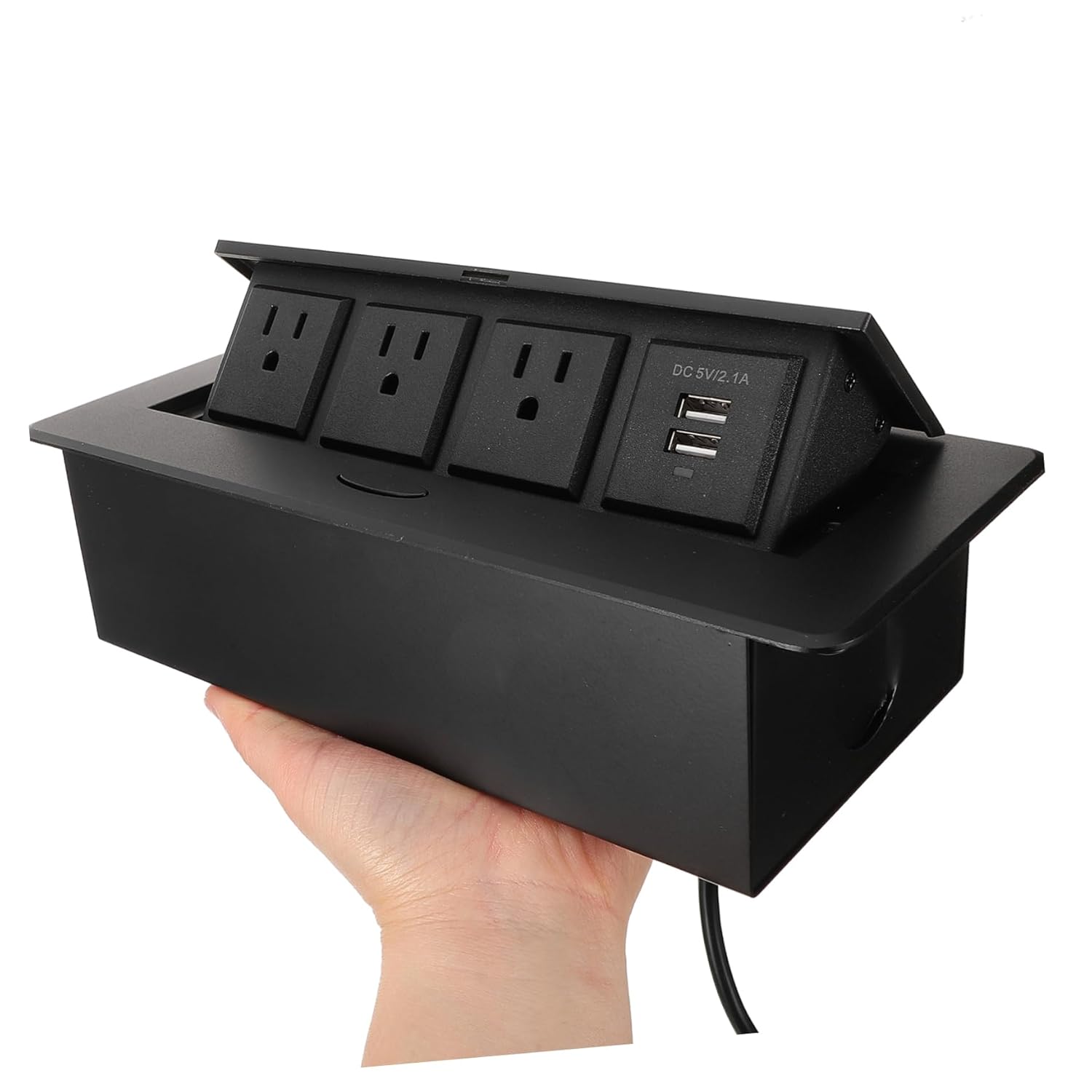 Desktop Socket Charging Outlet Box USB Ports -up Power Supply for Conference Tables Home Dual USB Cable