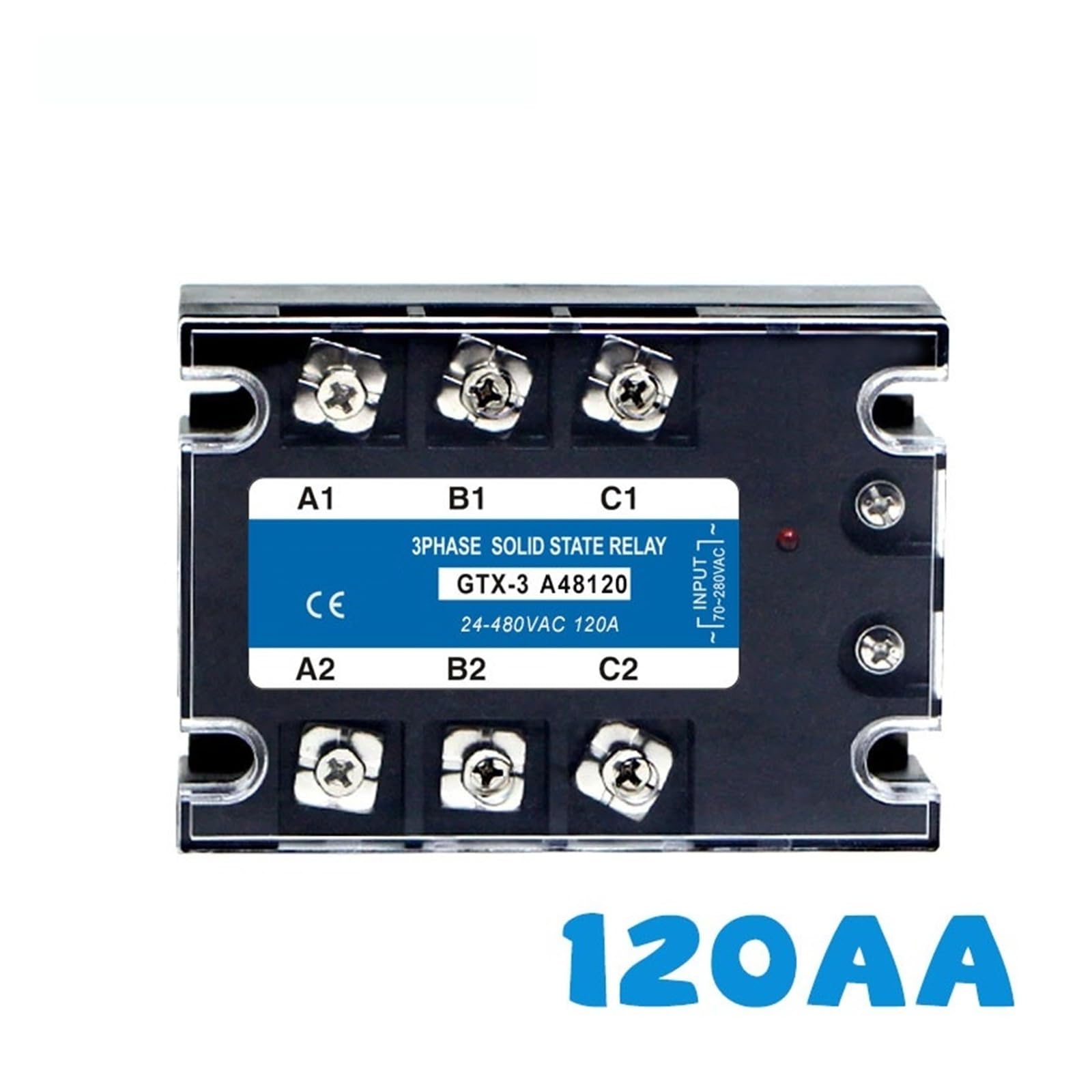 Relé Temporizador Relé de Estado sólido trifásico CA-CA 3-SSR 10 A 25 A 40 A 60 A 80 A 100 A 120 A 200 A 70-280 V CA Control 24-480 V 40 AA 40 DA(120AA (AC-AC))