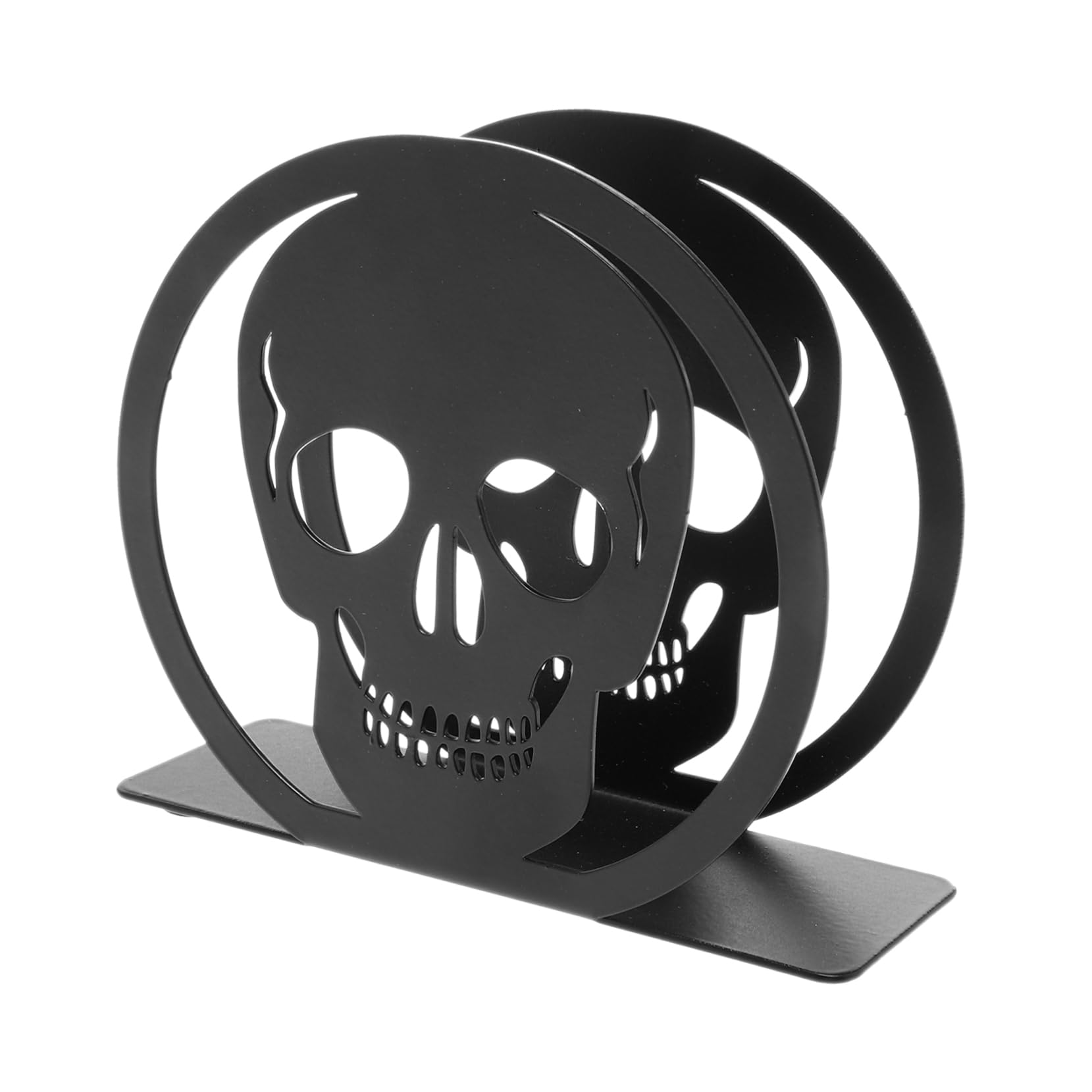 4 Piezas Estante De Almacenamiento De Tejido Decoración De La Alternativa Dispensador De Pañuelos De Cráneo Servilleteros Para Mesas Estante De Tejido Planchar Black TOPBATHY