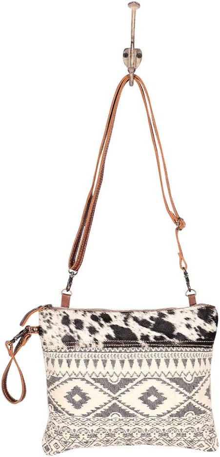 Myra Bag Canvas Mexican Bag - Fabric Boho Purses for Women with Genuine Leather Detailing and Chic Southwestern Design - Image 3