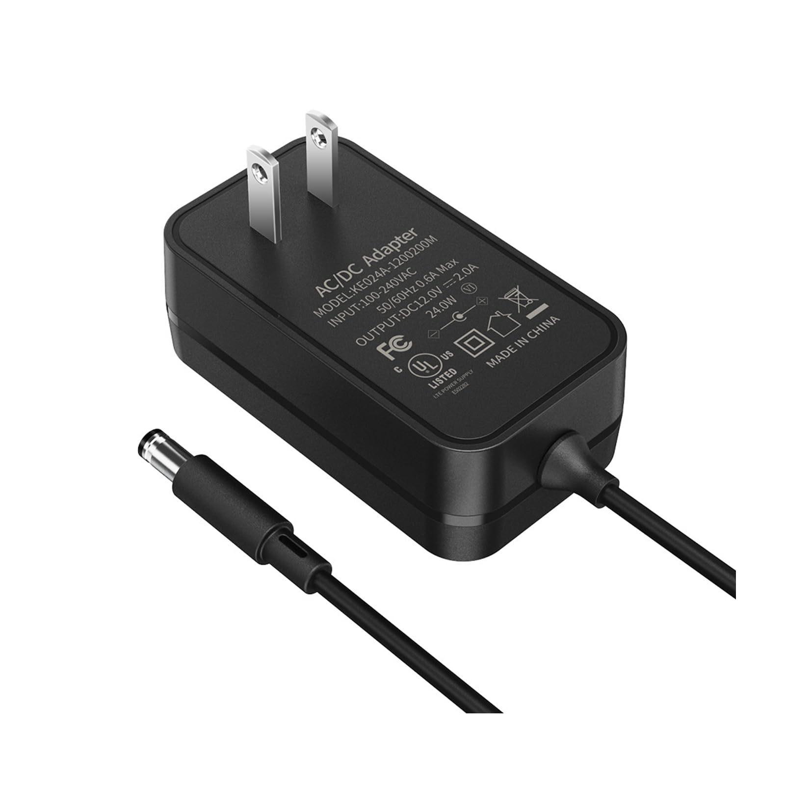 ENJOYPRO UL Listed 12V 2A AC DC Power Supply Charger Adapter for Yamaha PSR, YPG, YPT, DGX, DD, EZ, P Digital Piano and Portable Keyboard Series, Power Charger Cord for Yamaha PA130 PA150