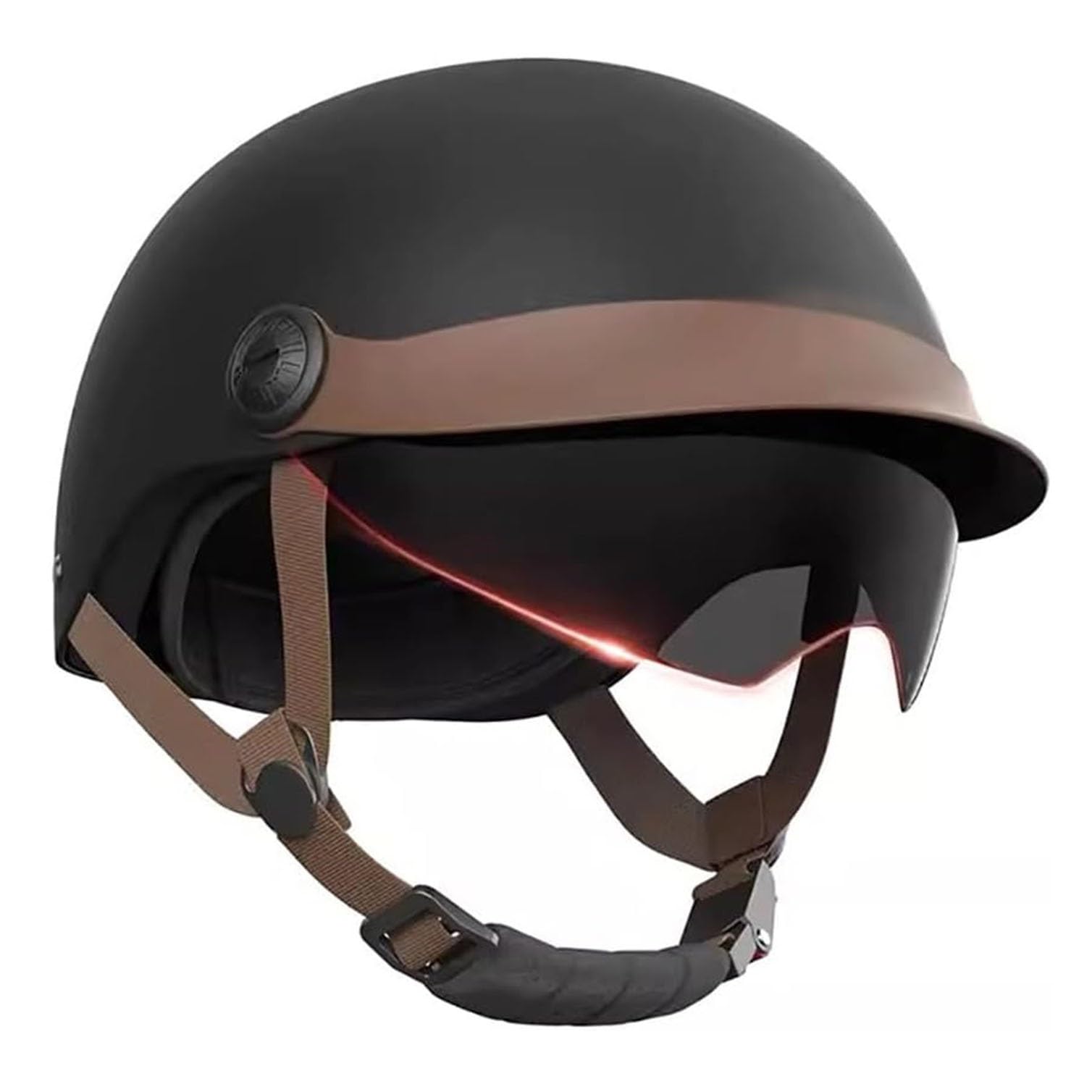 Casque bol moto vintage homologué ECE DOT pour scooter et chopper