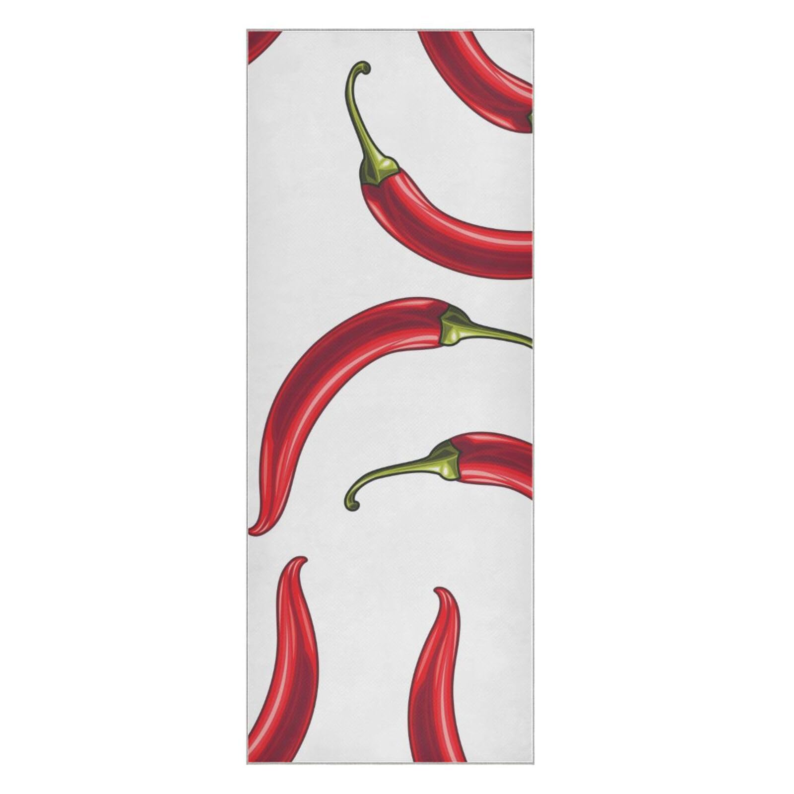 SEINDUS Chili Pepper on White Background Hot Yoga Towel for Women & Men, Non Slip Super Absorbent and Quick Dry Yoga Mat Towel for Hot Yoga, Pilates and Fitness 73