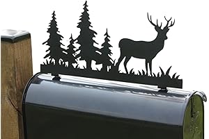 Deer in Woods Metal Mailbox Topper