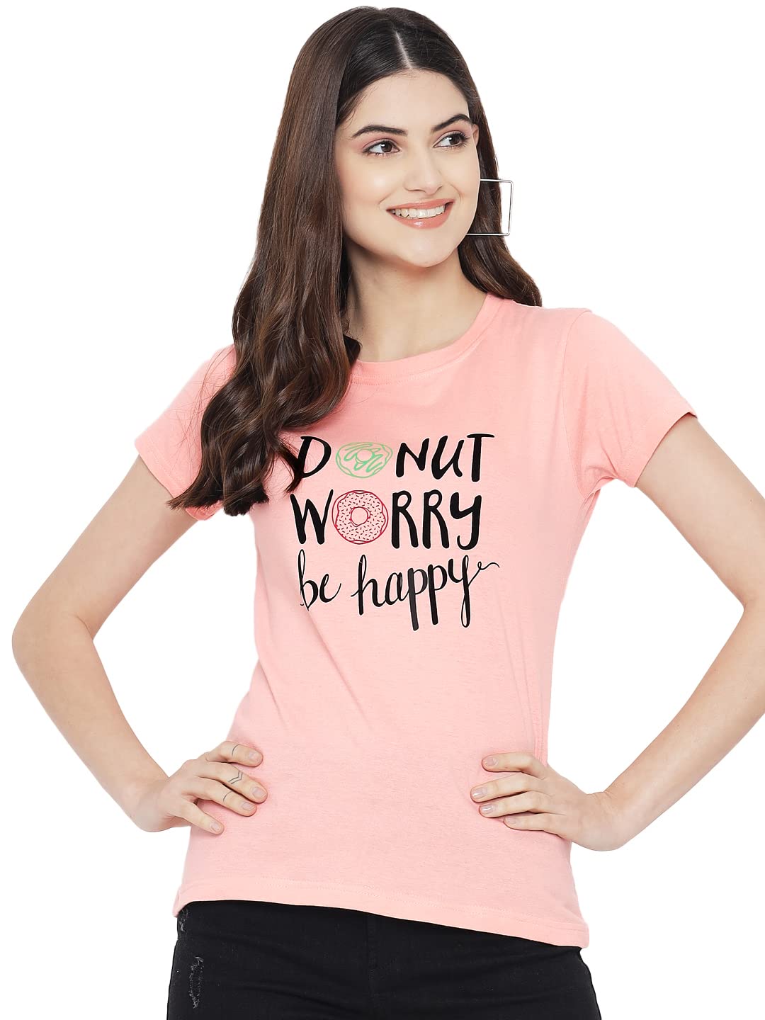 Preneum Maglietta casual da donna a maniche corte in cotone || alla moda e stili (confezione da 3)