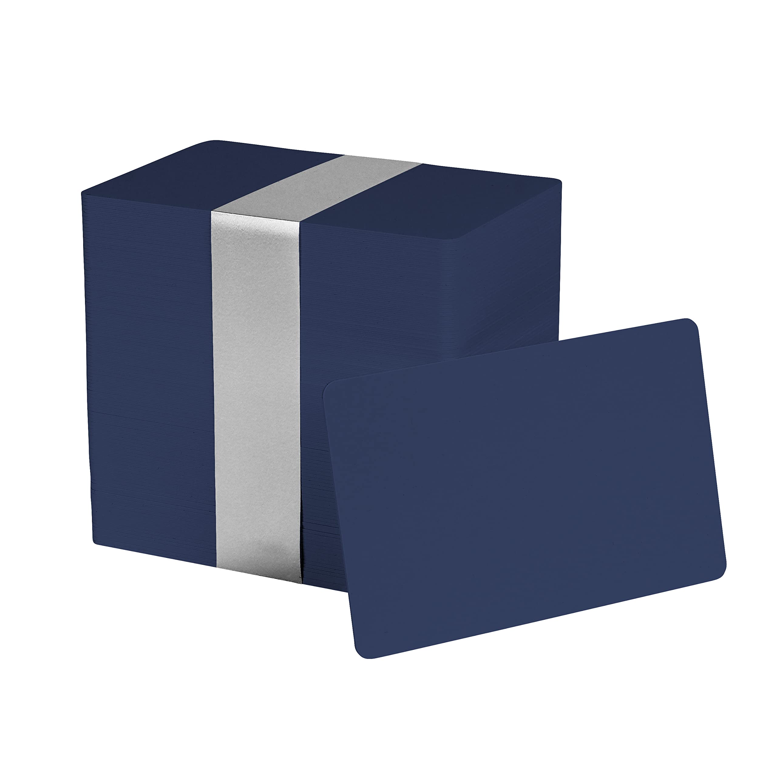 Pack of 100 Royal Blue CR80 PVC Cards | 30 mil by easyIDea