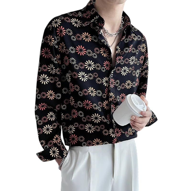 Image of White Polyester Printed Men's Shirt | Mens Casual Shirt | Men Stylish Shirt | Men's Regular Fit | Men Formal Shirt | Men's Slim Fit