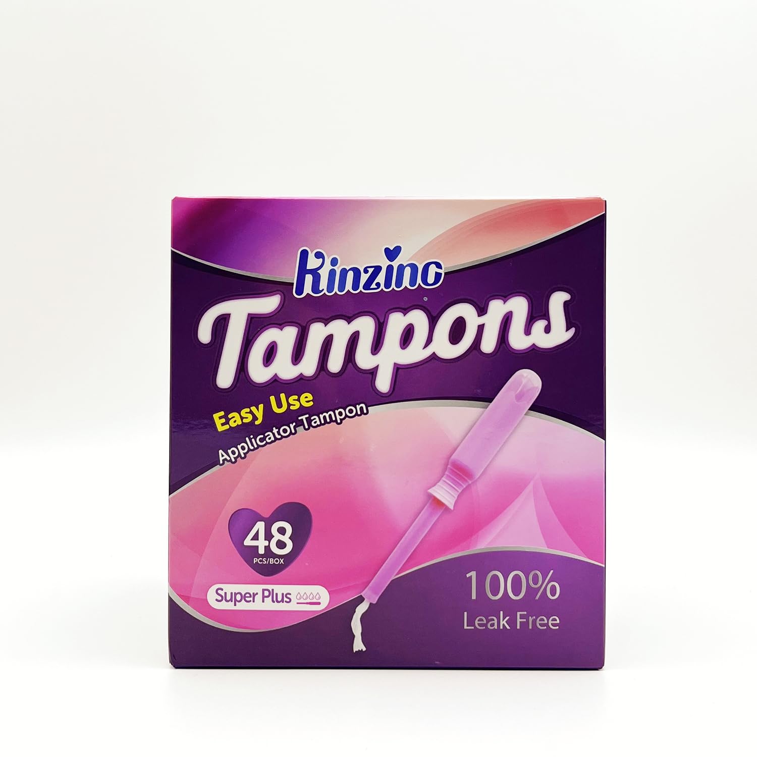 Cotton Tampons Applicator Tampons Super Plus Absorbency Breathable Period Tampon Sport Leakguard Braid Dye Free Unscented 96 Count