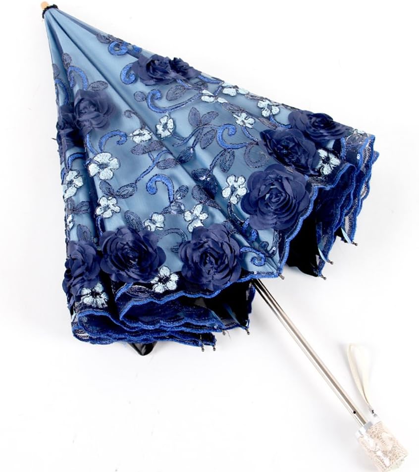 Honeystore Flower Lace Parasols for Wedding Party Lace Bridal Umbrella