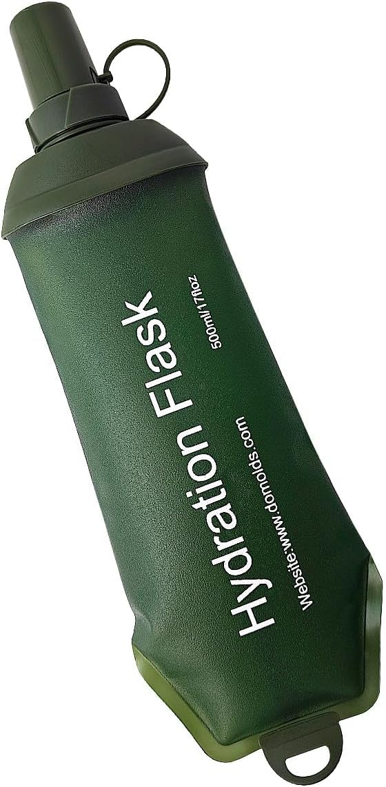 Soft Flask 500ml/Shrink As You Drink Soft Flask for Hydration Pack |Comfort, High-flow Valve, and Easy to Use| Folding Water Bottle Ideal for Running, Hiking, Cycling, Climbing & Rigorous Activity