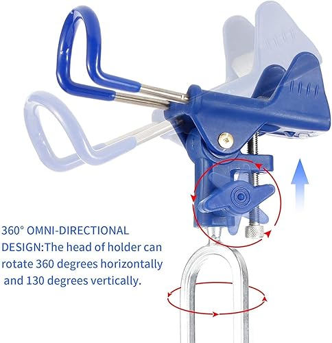 Miniatura 4 de E-jades Soportes para caña de pescar para pesca de banco, soportes para caña de pescar para suelo ajustable 360 grados, soporte para caña de pescar