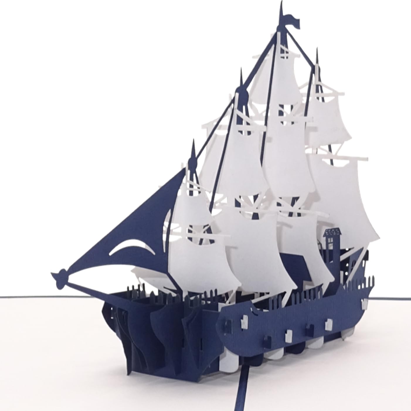 Biglietto Pop-up 3D A Forma Di Barca A Vela Rossa | Invito Originale Per Compleanno, Laurea, Pensione O Festa A Tema Nautico - 3