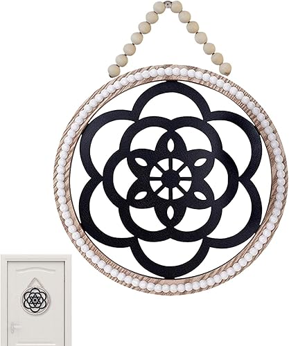 Miniatura 9 de Rustic Home Decor  12 inch Wood Metal Round Carved Wall Art  Farmhouse Decoration for Outdoor, Bedroom, Living Room, Bathroom, Kitchen, Indoor