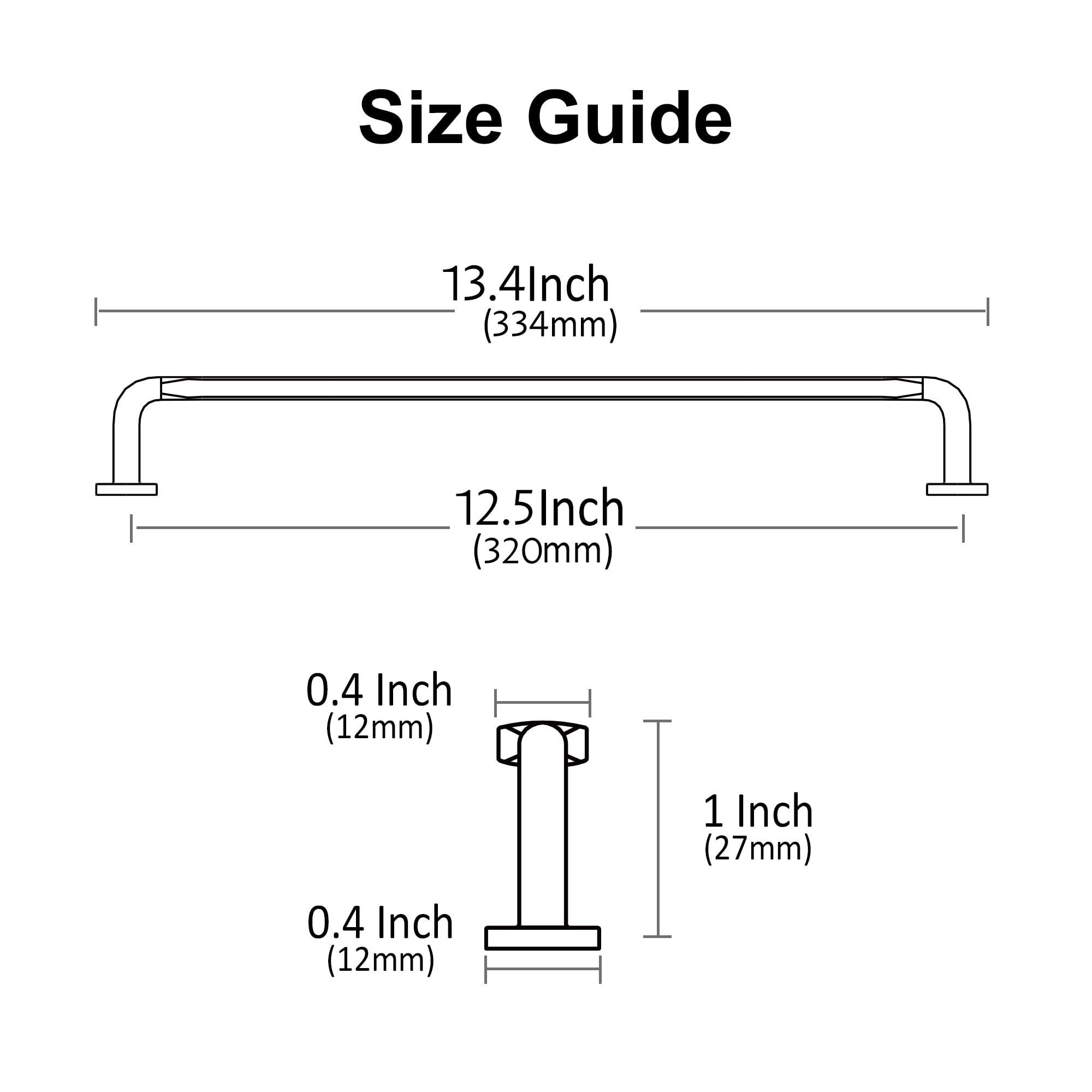 Alzassbg AL3503MB Schrankgriffe, 320 mm, Lochmittenbogen, moderne Schrankgriffe, Küchenschränke, Hardware für Schränke und Schubladen, 6 Stück