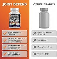 Vista 7 de Clean Nutraceuticals Glucosamina condroitina MSM 1500mg con cúrcuma curcumina, colágeno, ácido hialurónico, Omega 3 - Suplemento de salud articular