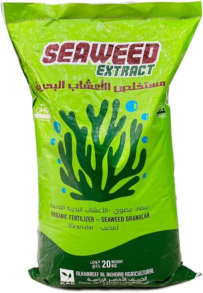Organic Seaweed Extract Granular Fertlizer for indoor outdoor plants rich with macro and micro nutrients in Granules | Made in UAE | 2 Kg
