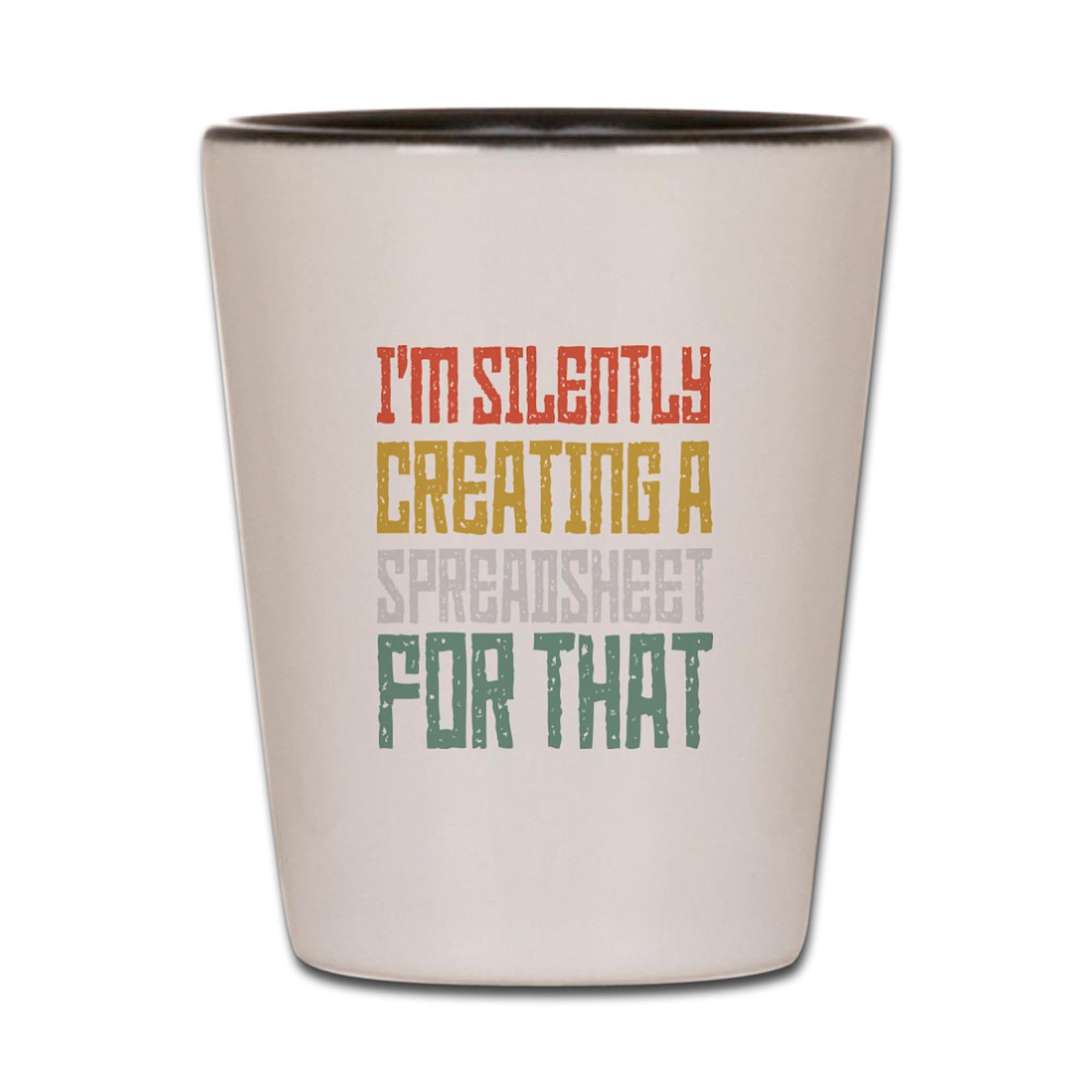 CafePress Humorous Vintage Statistics Database Wo Unique and Funny Shot Glass