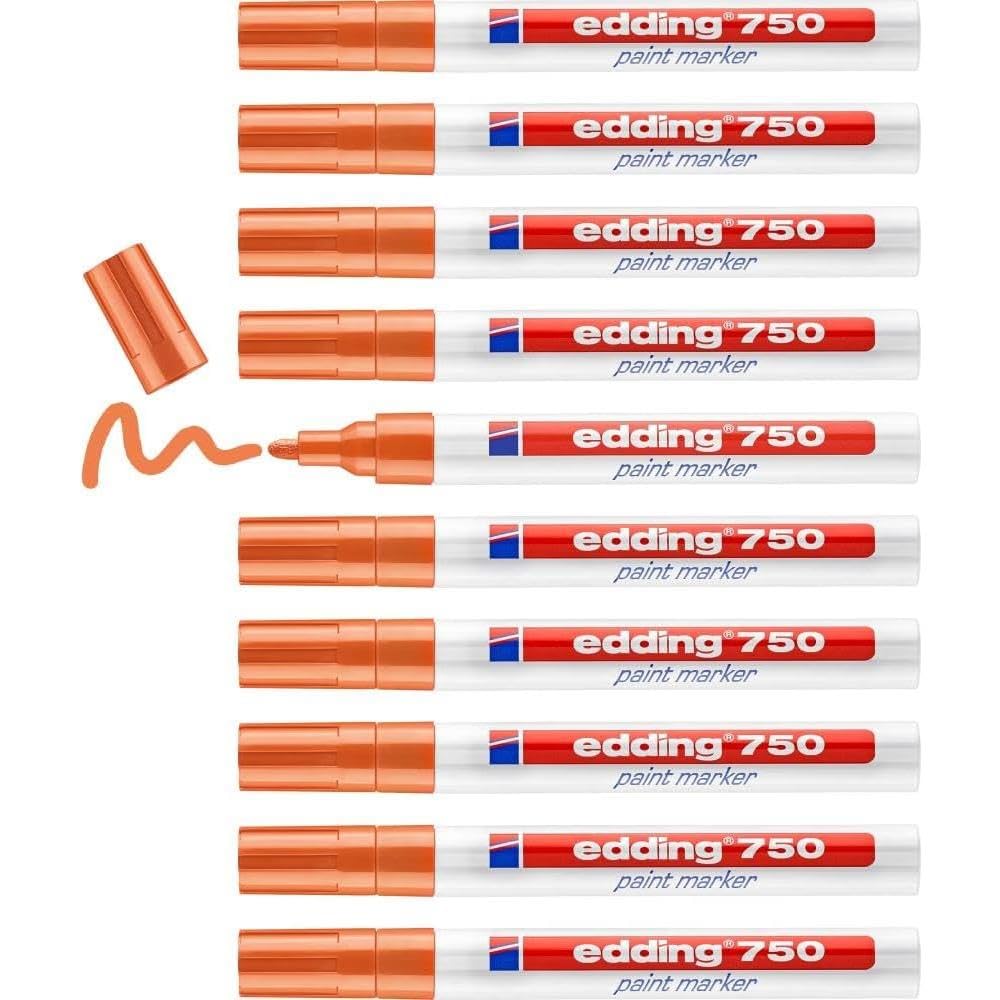 Edding E-750 Paint Marker Orange Pack of 10