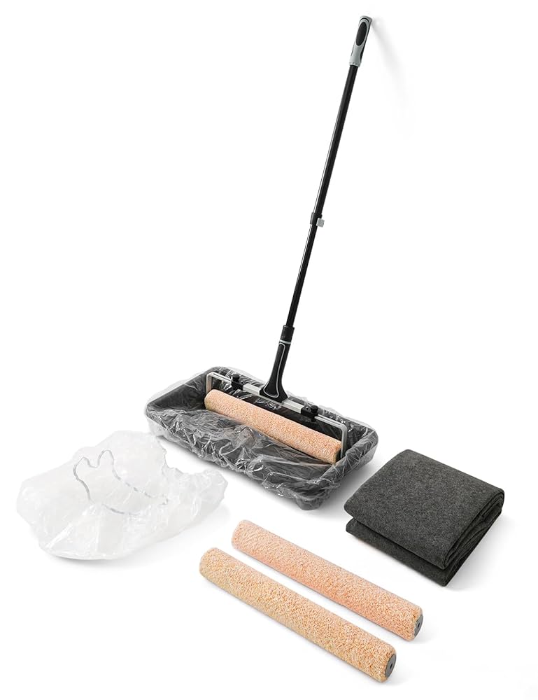 ROLLINGDOG 18 Inch Paint Roller Set - Large Paint Roller Tray