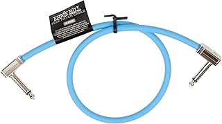 Ernie Ball Cable de conexión flexible de 18 pulgadas, color azul, individual