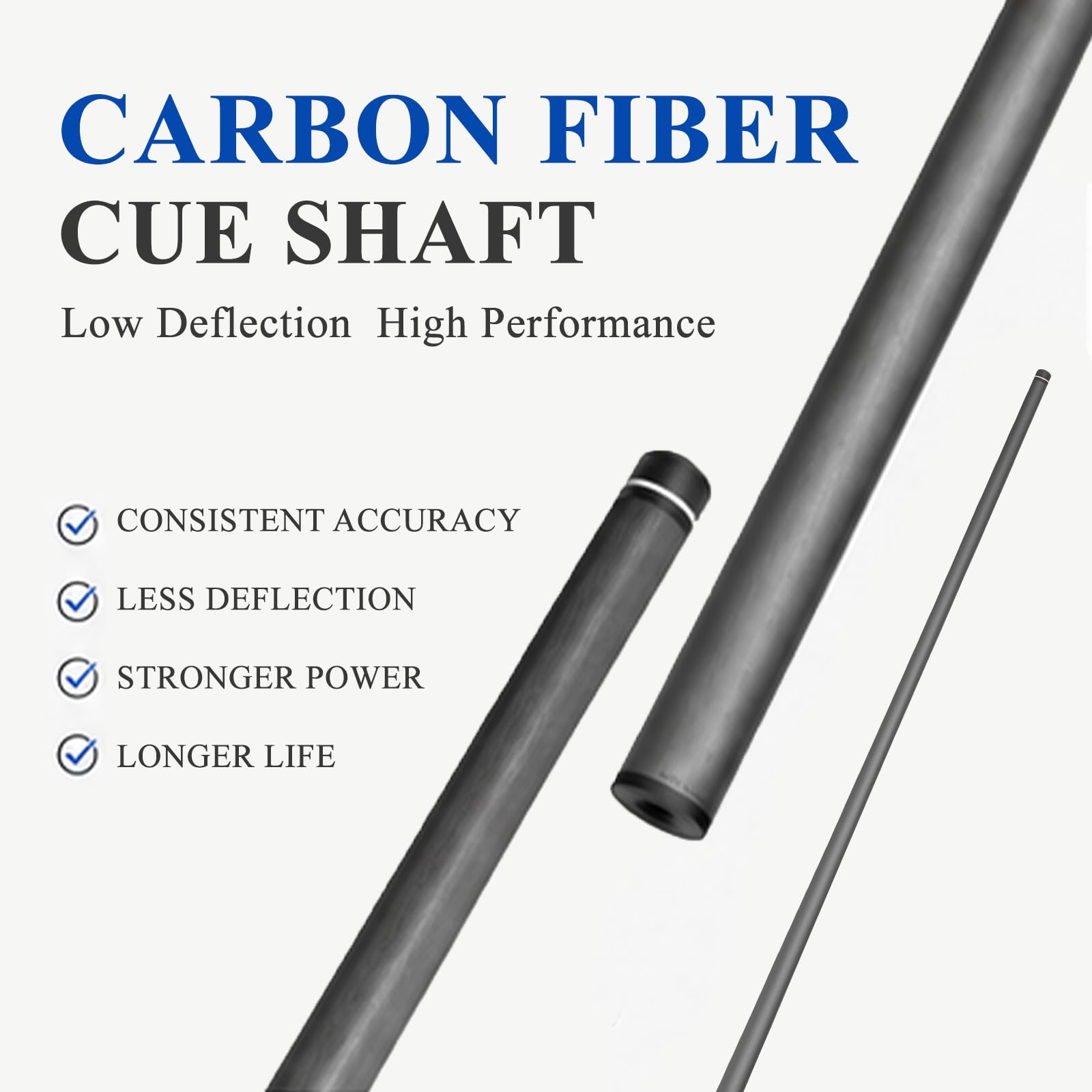 Amazon.com : DAVID LOMAN NO Logo Carbon Fiber Pool Cue Shaft, Low