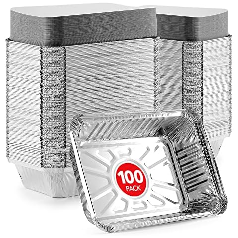 Stock Your Home 2 Lb Aluminum Foil Pans Cover