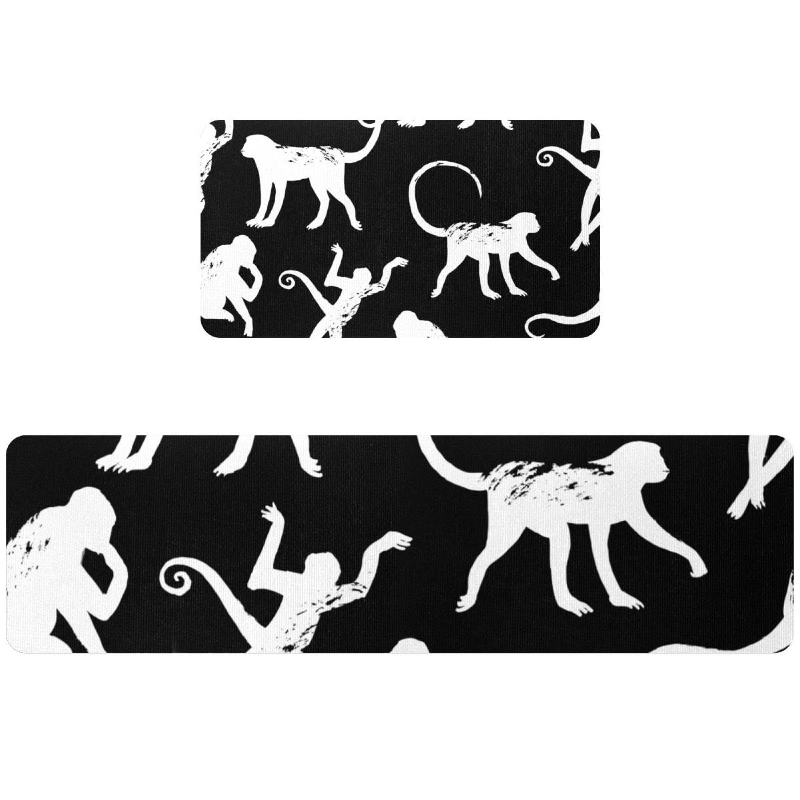 Tapis de cuisine antidérapants lavables lot de 2 singe pour couloir
