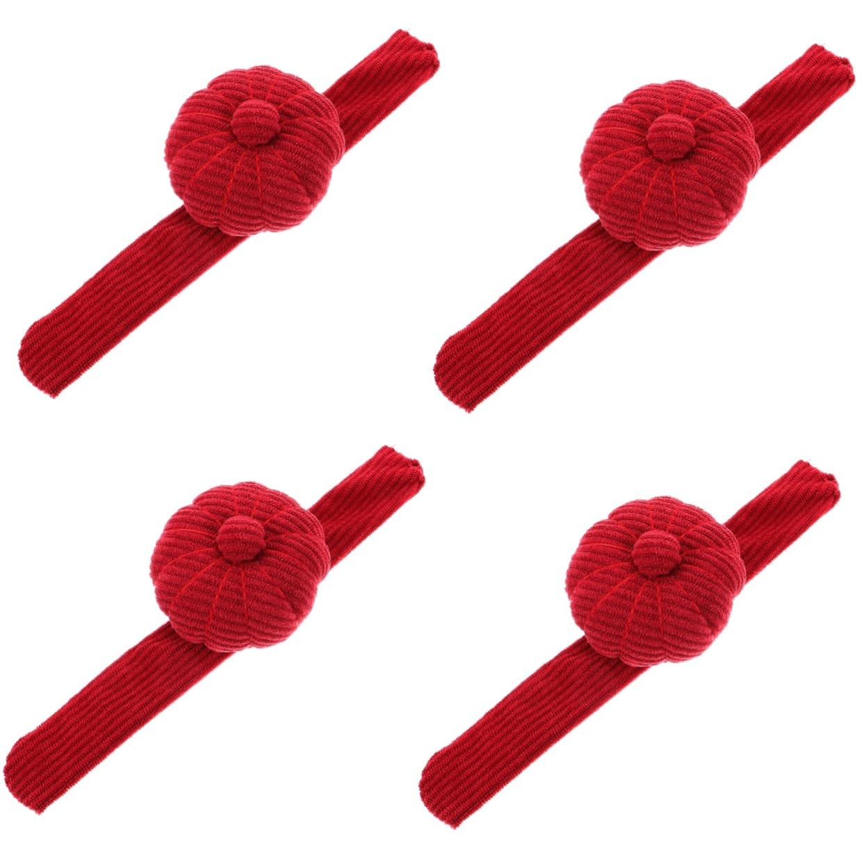 4 Piezas bolsa de alfiler de muñeca alfiletero de ganchillo pulsera con pasador Alfiletero de agujas Alfiletero costurera cojines de agujas de coser herramienta de costura DIYEAH
