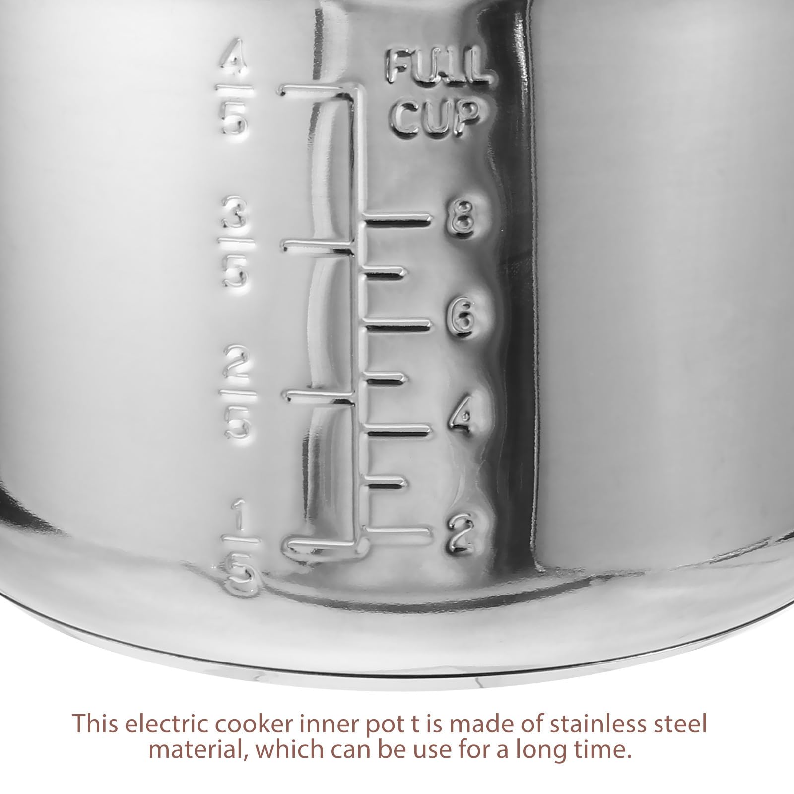 VICASKY Interior de Olla Arrocera de Acero Inoxidable 4l Plata