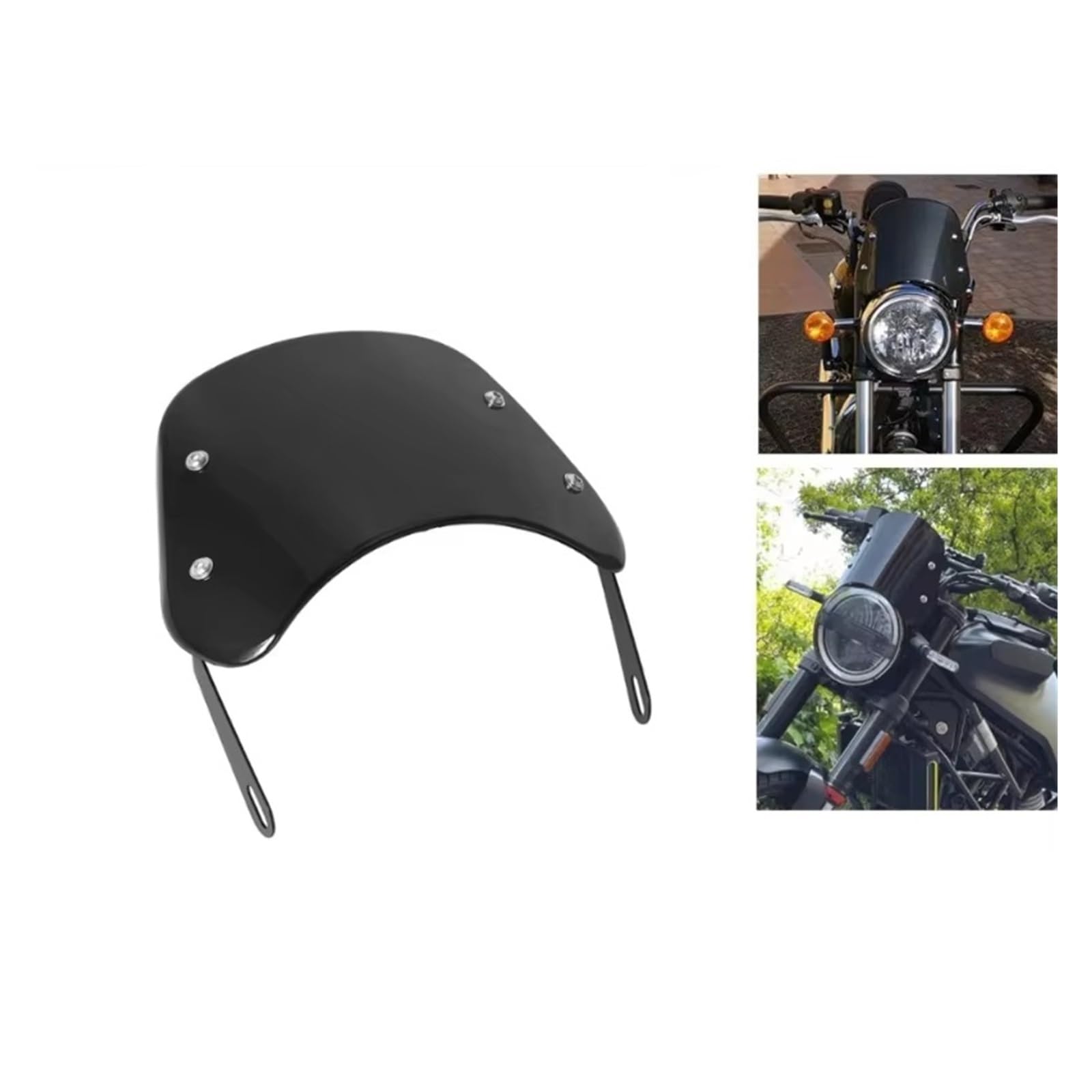 déflecteur Moto pour CG125 Couvercle De Protection pour Pare-Brise Avant Moto Rétro Modifié(Jaune)