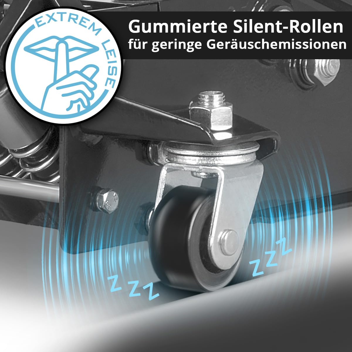 STAHLWERK Hydraulischer Wagenheber mit 3 t Tragkraft – extra flach, 73-500 mm Hubbereich, gummierte Rollen, Doppelhubkolben, Rangierwagenheber, Hydraulik-Wagenheber, schwarzer Autoheber (WHB-73 ST)