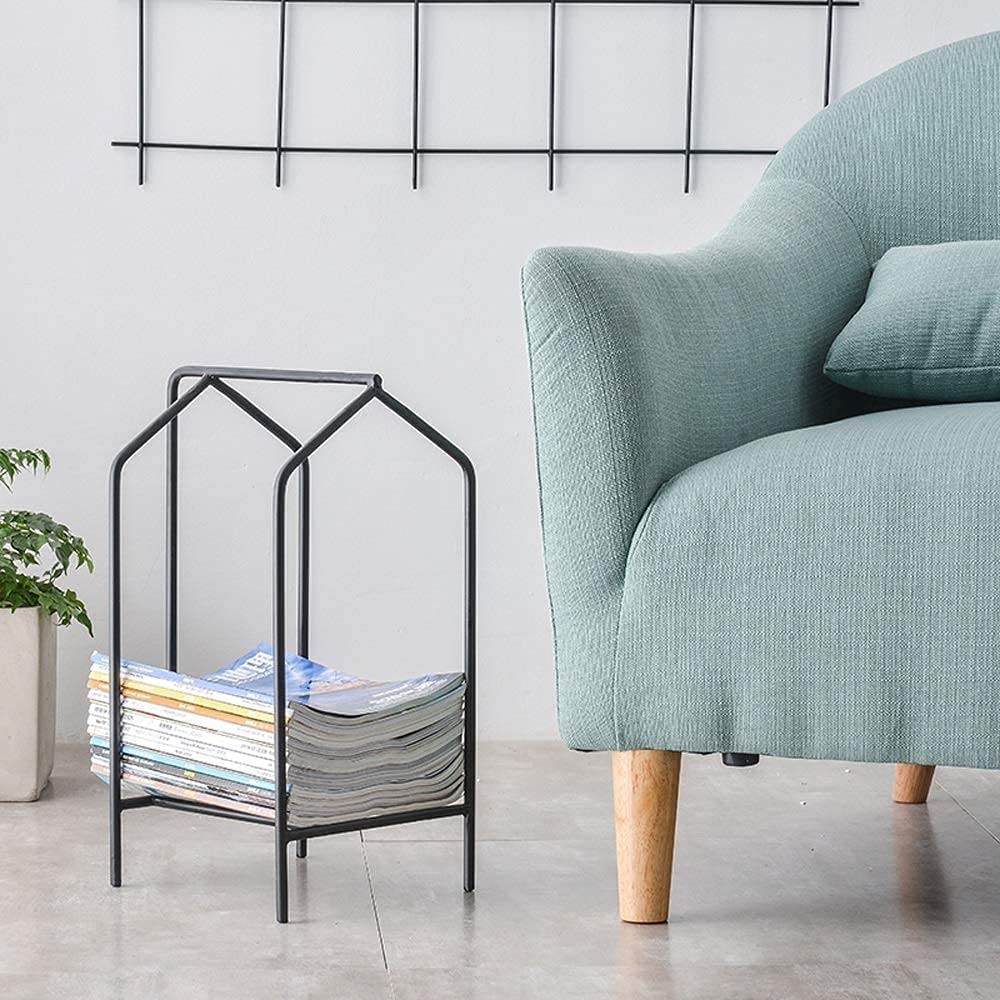 INDIAN DECOR. 454040 Multi-function Book Rack Rack Floor Magazine Storage Rack Newspapers Home Small Magazine Rack Vertical Newspaper Rack 23x47x29cm - Made in India!-image-34